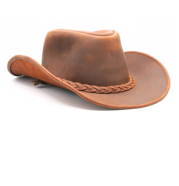 Men Brown Leather HAT