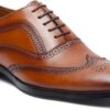 Men Premium Leather Brogue Shoes – Brown