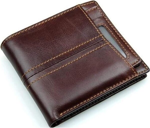 VMW Men Wallets with Coin Pocket Zipper Black Leather Wallets